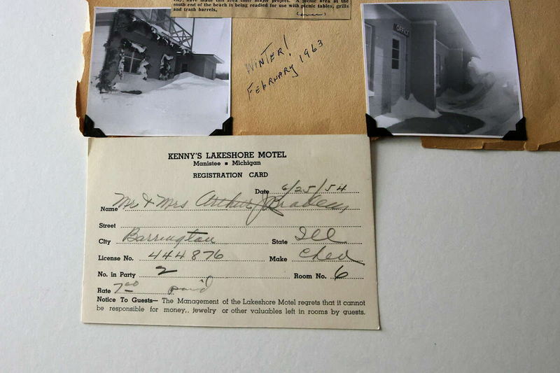 Lake Shore Motel (Kennys Lakeshore Motel) - Old Registration Card From Bob Kenny